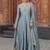 Blue embroidery vichitra silk kurta with pant and dupatta