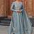 Blue embroidery vichitra silk kurta with pant and dupatta