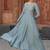 Blue embroidery vichitra silk kurta with pant and dupatta
