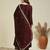Coffee embroidery vichitra silk kurta with pant and dupatta