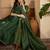 Green embroidery shimmer silk kurta with pant and dupatta