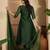 Green embroidery shimmer silk kurta with pant and dupatta