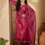 Rani embroidery shimmer silk kurta with pant and dupatta