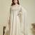 Off white embroidery vichitra silk kurta with pant and dupatta