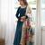 Women's Beautiful Solid Roman Silk Fabric Flared Anarkali Pant and Dupatta Set