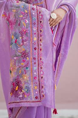 ritti space silk blend with thread hand embroidery 5