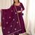 Women's Beautiful Embroidery Work Roman Silk Chanderi Fabric Flared Anarkali Pant and Dupatta Set