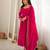 Women's Beautiful Embroidery Work Chanderi Fabric Flared Anarkali Pant and Dupatta Set