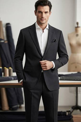 Black casual blazer for men ::: men's party wear