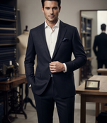 Blue casual blazer for men ::: men's party wear