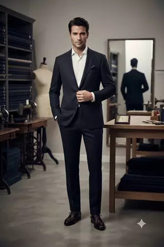 Blue casual blazer for men 