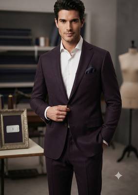 Dark maroon casual blazer for men ::: men's party wear 2