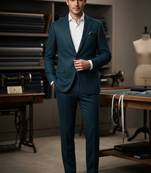 Turquoise casual blazer for men ::: men's party wear