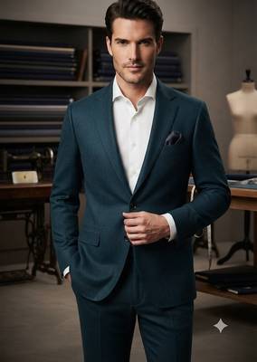 Turquoise casual blazer for men ::: men's party wear 2