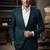 Turquoise casual blazer for men ::: men's party wear