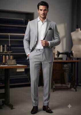 Grey casual blazer for men ::: men's party wear 1