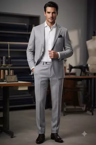 Grey casual blazer for men 