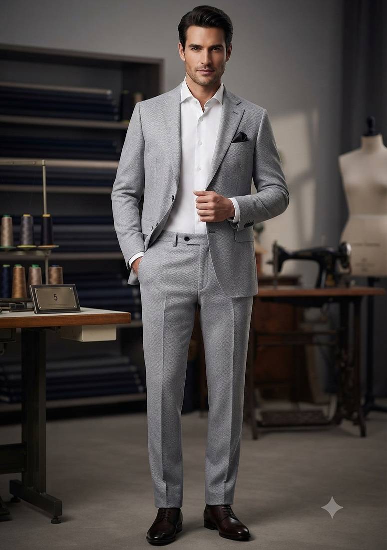 Grey casual blazer for men ::: men's party wear