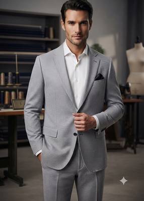 Grey casual blazer for men ::: men's party wear 2