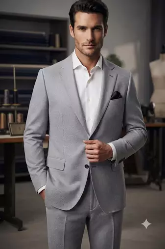 Grey casual blazer for men 