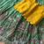 Seagreen viscose tissue with beads and moti work kids lehenga choli