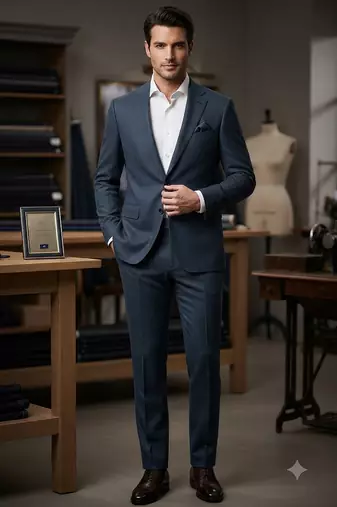 Steel grey casual blazer for men 