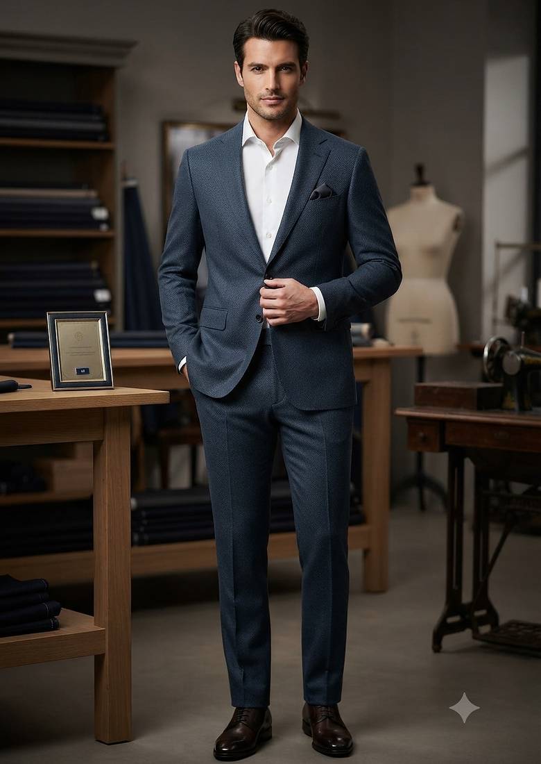 Steel grey casual blazer for men ::: men's party wear