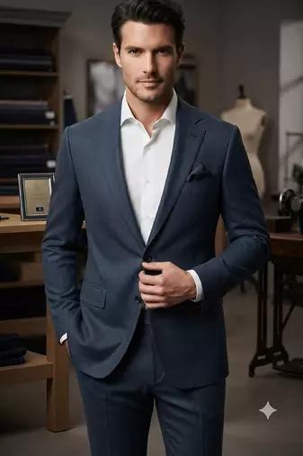 Steel grey casual blazer for men 