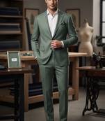 Pista green casual blazer for men ::: men's party wear