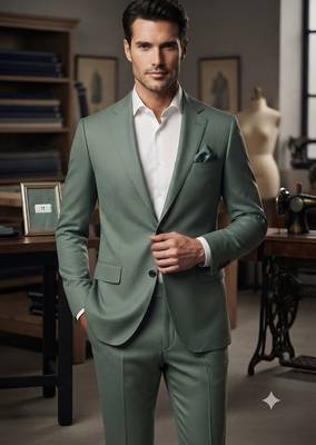 Pista green casual blazer for men ::: men's party wear 2