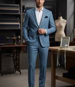 Sky blue casual blazer for men ::: men's party wear