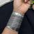 Handcrafted Silver Cuff Bracelet, Tribal Elephant Statement Bangle, Oxidized Silver Plated Brass Kada