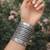 Handcrafted Silver Cuff Bracelet, Tribal Elephant Statement Bangle, Oxidized Silver Plated Brass Kada