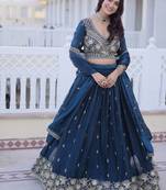 Fendy Silk Embroidery Work Lehenga Choli Set For Women's