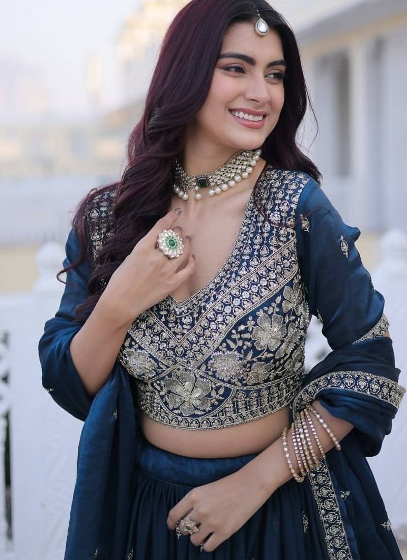 Fendy Silk Embroidery Work Lehenga Choli Set For Women's