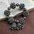 Oxidized Silver Floral Bracelet - 2-in-1 Hair Accessory - Indian Boho Jewelry