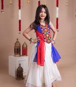 Navaratri special gota patti work lehenga with patch work top for kids