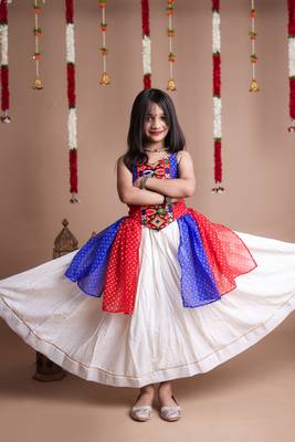 Navaratri special gota patti work lehenga with patch work top for kids 5