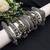 Oxidized Silver Kada Bangles Set of 8, Indian Boho Bracelet Set