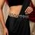 Oxidized Silver Belly Chain, Black Bead Kamarbandh, Indian Waist Chain