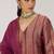 Grape wine pure banarasi festive kurta set