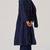 Medieval blue silk festive kurta set