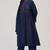 Medieval blue silk festive kurta set