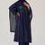 Medieval blue silk festive kurta set