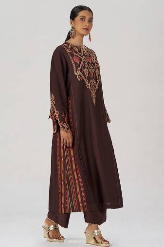 Deep coffee festive co-ord set