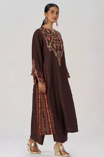 Deep coffee festive co-ord set