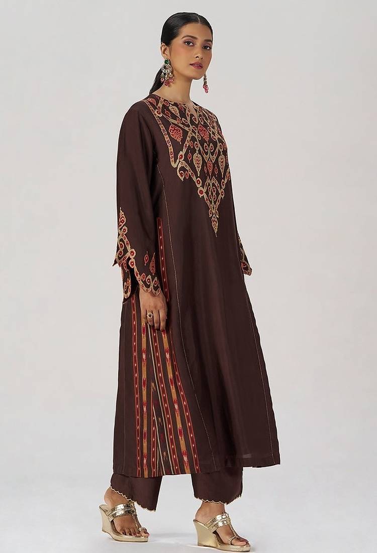Deep coffee festive co-ord set