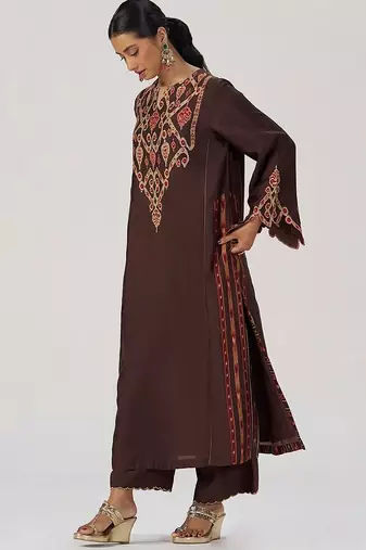 Deep coffee festive co-ord set