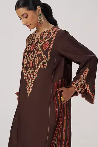 Deep coffee festive co-ord set