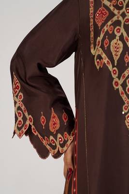 Deep coffee festive co-ord set 4